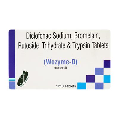 WOZYME D Tablet 10's - Pain relief-Ant