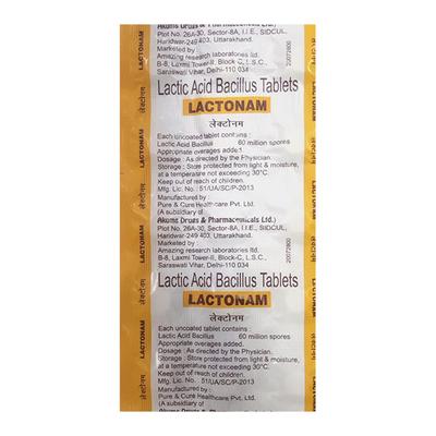 LACTONAM Tablet 15's - Diarrhoea-Ant