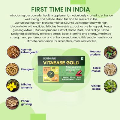 Jubilant Nutrihance Vitaease Gold Ashwagandha Tablets 10's - Sexual Care