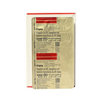 VYSOV DM 100/10/500mg Tablet 10's - Diabetes-Ant