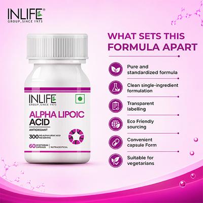 INLIFE Alpha Lipoic Acid Capsules 60's - Diabetes (Fitness)