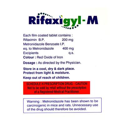 Rifaxigyl M Tablet 10'S - Bacterial Infections-OAB
