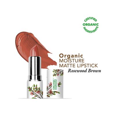 Organic Harvest Moisture Matte Lipstick - Rosewood Brown 4 gm - Lipsticks