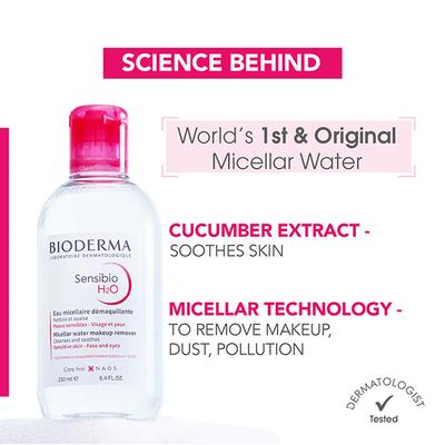 Bioderma Sensibio H2O Micellar Solution 250 ml - Face Wash & Cleansers