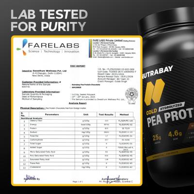 Nutrabay Hydrolyzed Gold Pea Protein - Rich Chocolate Creme 1 kg - Workout Essentials