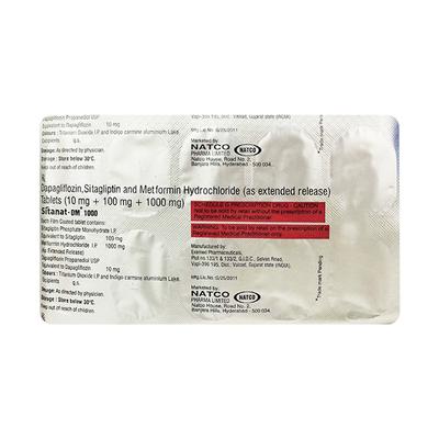 SITANAT DM 1000 Tablet 10's - Diabetes-Ant