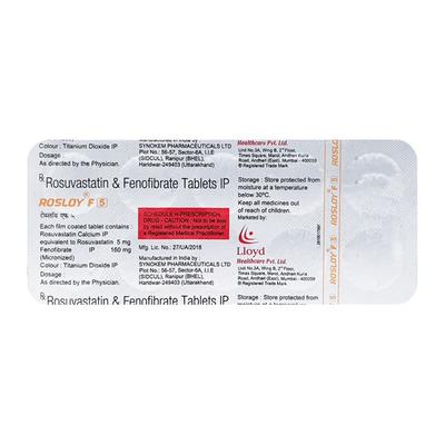 Rosloy F 5/160mg Tablet 10'S - High Cholesterol-Dys