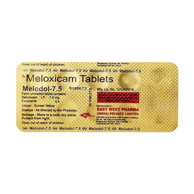 Melodol 7.5mg Tablet 10'S - Pain relief-Nsa