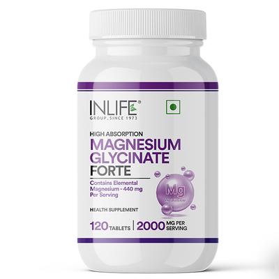 INLIFE Magnesium Glycinate Forte 2000 mg Tablet 120's - Calcium And Minerals