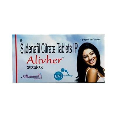 Alivher 25mg Tablet 10'S - Impotence/Erectile Dysfunction (Ed)