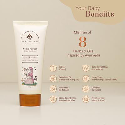Baby Forest Komal Kawach Baby Rash Healing Cream 100 gm - Rash Creams