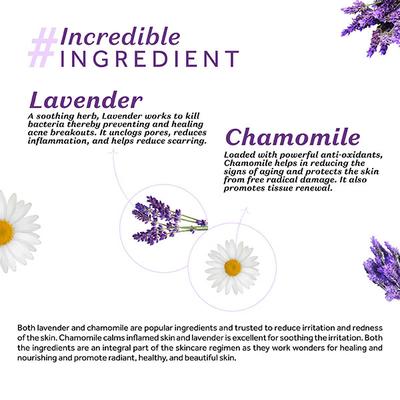 Atulya Lavender & Chamomile Foaming Face Wash With In-Built Soft Face Brush 150 ml - Scrubs & Exfoliants