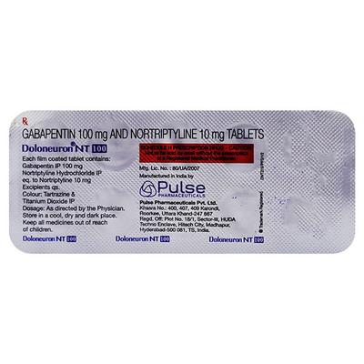 Doloneuron NT 100mg Tablet 10'S - Neuropathic Pain-Dru