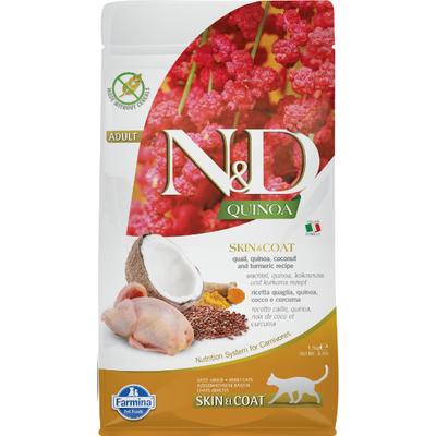 Farmina N&D Quinoa Skin & Coat Cat Food - Quail, Coconut & Turmeric (Adult) 1.5 kg - Petfood