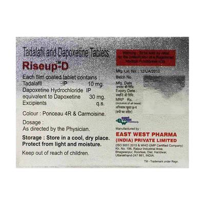 Riseup D Tablet 4'S - Impotence/Erectile Dysfunction (Ed)