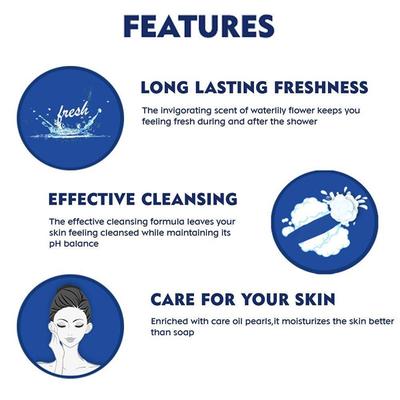 Nivea Shower Gel - Waterlilly & Oil 125 ml - Shower Gels & Body Wash