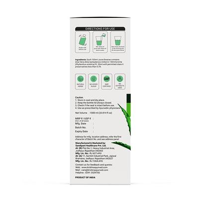 Krishna's Herbal & Ayurveda Aloe+Amla Juice 1000 ml - Ayurvedic Juices