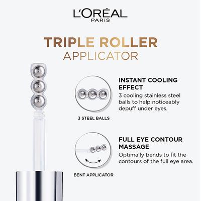 Loreal Paris Glycolic Bright Dark Circle Eye Serum with 3% (Glycolic + VIT CG + Niacinamide) 20 ml - Face Gels