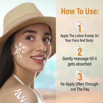 Faces Canada Sunscreen Lotion, SPF 50+ PA+++, Protects From Uva & UVB Rays, 1% Hyaluronic Acid & Vitamin C 100ml - Face Sunscreen