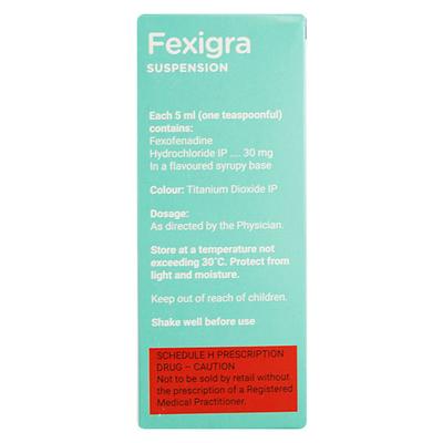 FEXIGRA Raspberry Vanilla Suspension 100ml - Allergies-Ant