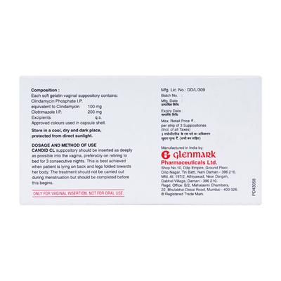 Candid CL Suppository 3'S - Vaginal Conditions-Pre