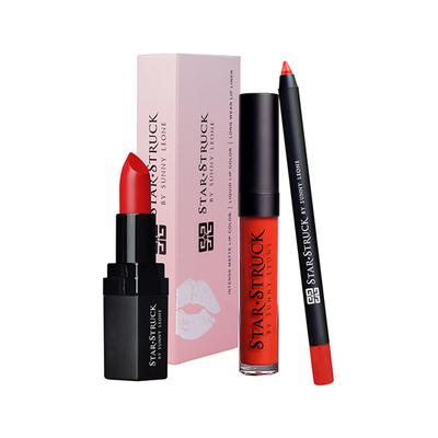 Star Struck By Sunny Leone Lip Kit - Red Carpet 4.2gm + 5.5ml + 1.2gm 3's - Lipsticks