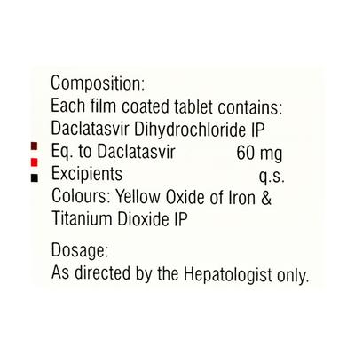 Daclacure 60mg Tablet 28'S - Viral infections-Ant