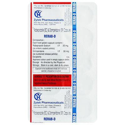 RERAB D Capsule 10's - Ulcer/Reflux/Flatulence-Aaa