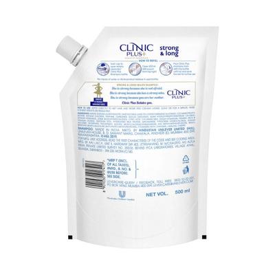 CLINIC PLUS STRONG & LONG SHAMPOO REFILL PACK 500 ml - Shampoos