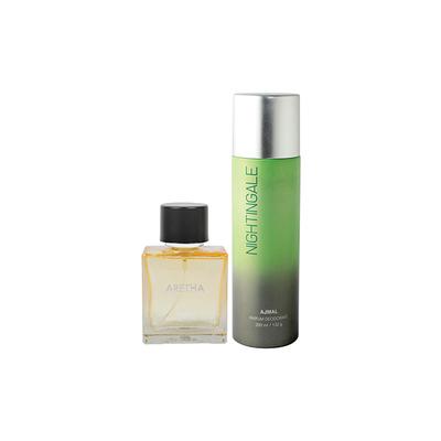 Ajmal Aretha EDP & Nightingale Deodorant Pack of 2 300 ml - Perfumes (Edt/Edp)