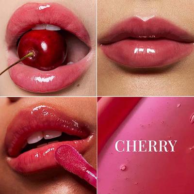 mCaffeine Shades Hydra Gloss Tinted Lip Oil - Hydrates, Plumps, Non-sticky - Cherry Glaze 5.5 ml - Lip Glosses