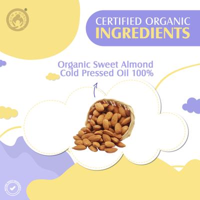 Mom & World Baby Massage Organic Sweet Almond Oil 200 ml - Baby Skin Care