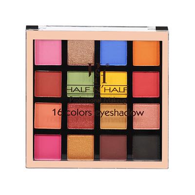 Half N Half Professional Makeup Kit, 16 Colours Eyeshadow Matte Multicolour Palette 02 18 gm - Eye Shadow Palettes