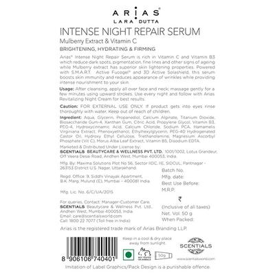Arias By Lara Dutta Intense Night Repair Serum 50 gm - Night Cream