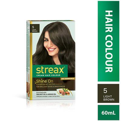 Streax Hair Colour - Light Brown (35gm+25ml) 1's - Crème
