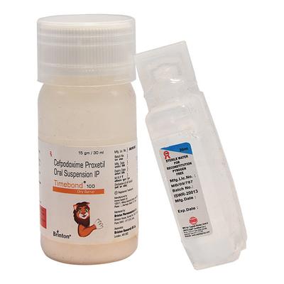 TIMEBOND 100 ORANGE + LEMON FLAVOUR Dry Syrup 30ml - Bacterial Infections-Cep