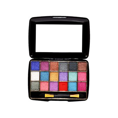 Half N Half 18 Colors Makhmali Eyeshadow With Brush In Makeup Palette Highly Pigmented Long Lasting Waterproof Smooth Blendable Colors - Multicolor-02 12.8 gm - Face Palettes