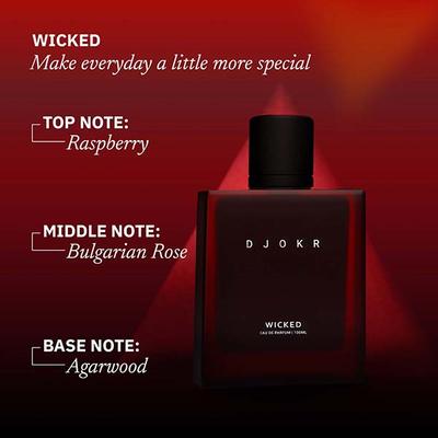 Djokr Wicked Perfume For Men - Eau De Parfum, Premium Luxury Long Lasting Fragrance Spray 100 ml - Men Perfumes (Edt/Edp)
