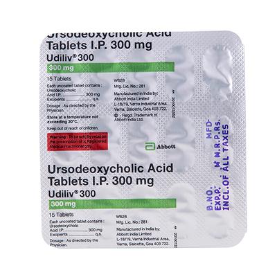 Udiliv 300mg Tablet 15'S - Cholelithiasis/Gall Stones