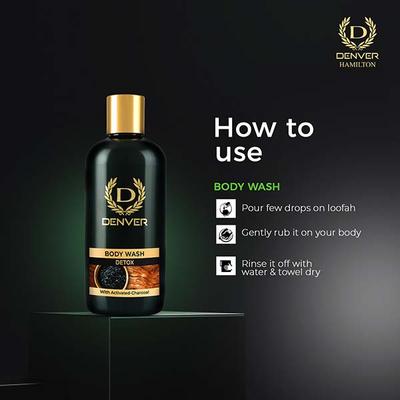 Denver Gift Set for Men- Hamilton Deo(165ml) + Hamilton Perfume(60ml) + Detox Body Wash(325ml) 1's - Shower Gels & Body Wash