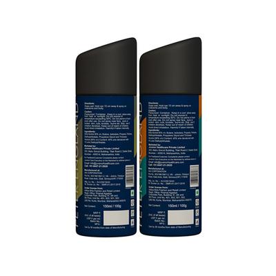 Peter England Deodorant Flourish & Classic Musk 150ml each 2's - Men Deodorants/Roll-Ons