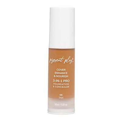 Pigment Play 3-In-1 Foundation & Concealer- Cover + Enhance + Nourish - 09 Tan 30 ml - Foundation