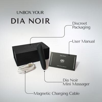 Libertee Dia Noir Mini Bullet Rechargeable Massager 12 Modes & Intensities 1's - Massagers And Vibrators