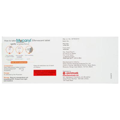 Mucaryl 600mg Tablet 10'S - Cough And Cold-Cou