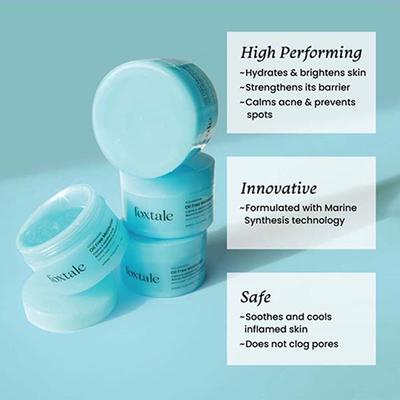 Foxtale Oil Free Moisturizer with Red Algae Extract, Blue Green Algae Extract, Niacinamide 100 gm - Face Moisturizers