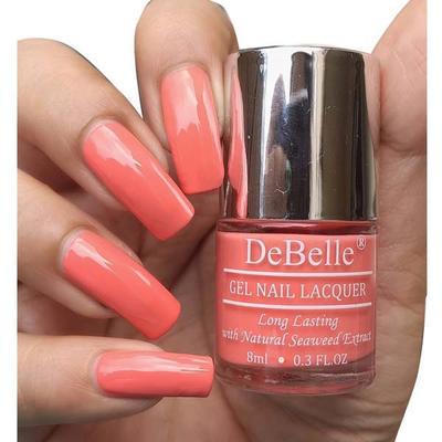 DeBelle Gel Nail Lacquer Peach Pannacotta Creamy Peach Nail Polish 8 ml - Nail Polish