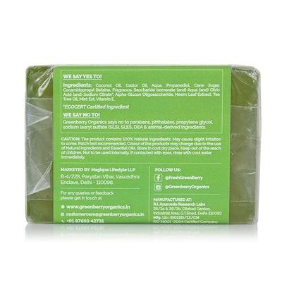 Greenberry Organics Anti-Acne Soap Brick - Neem & Tea Tree 150 gm - Soaps