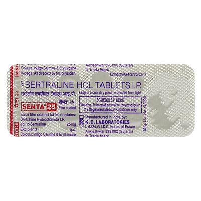 Senta 25mg Tablet 10'S - Depression-Ant