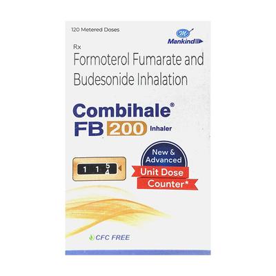 COMBIHALE FB 200 CFC FREE WITH NEW & ADVANCED UNIT DOSE COUNTER 120md Inhaler 7.2g - Asthma/COPD-Ast