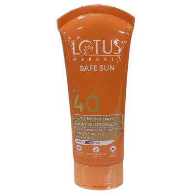 Lotus Herbals Safe Sun Spf 40 Pa+++ 3-in-1 Matter Daily Sun Cream 50 g - Face Sunscreen